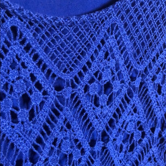 Blue knitted tank top - Picture 3 of 3